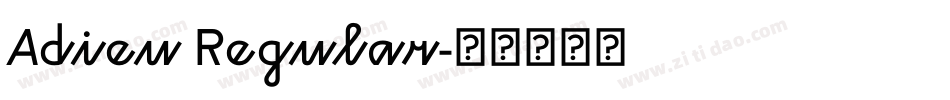 Adieu Regular字体转换